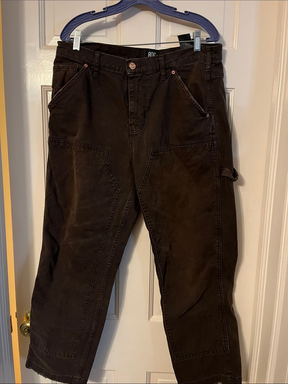 BDG Men's Cargo Carpenter Pants in Dark Brown